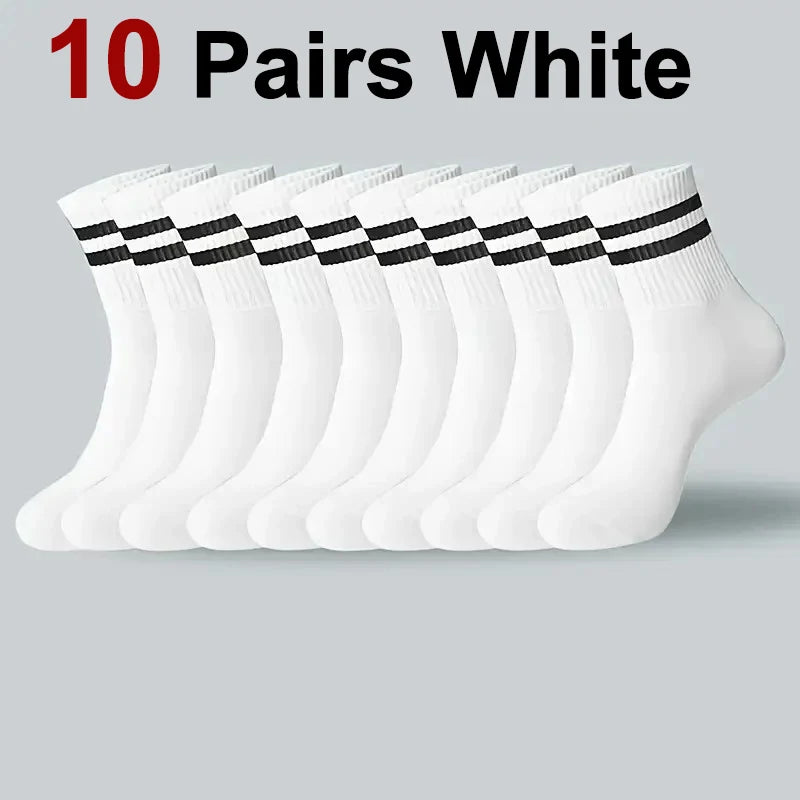 Men's Crew Socks Breathable Sports Socks 5-Pair