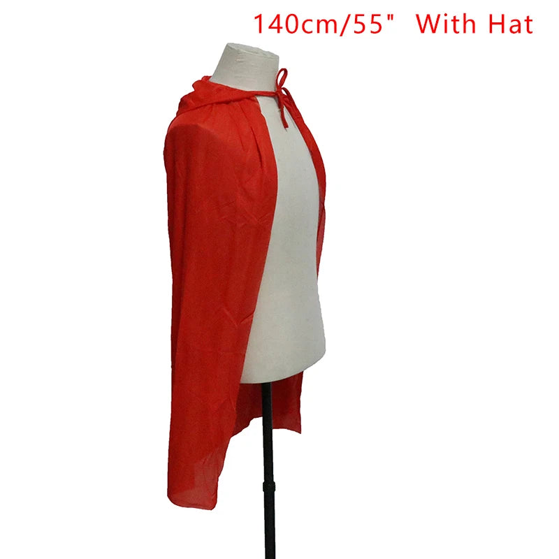 Vampire Costume Cloak Reversible Red Black Halloween Cape