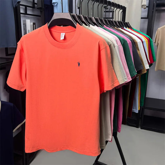 Men's Cotton T-Shirts 100% Cotton Short Sleeve Casual O-Neck