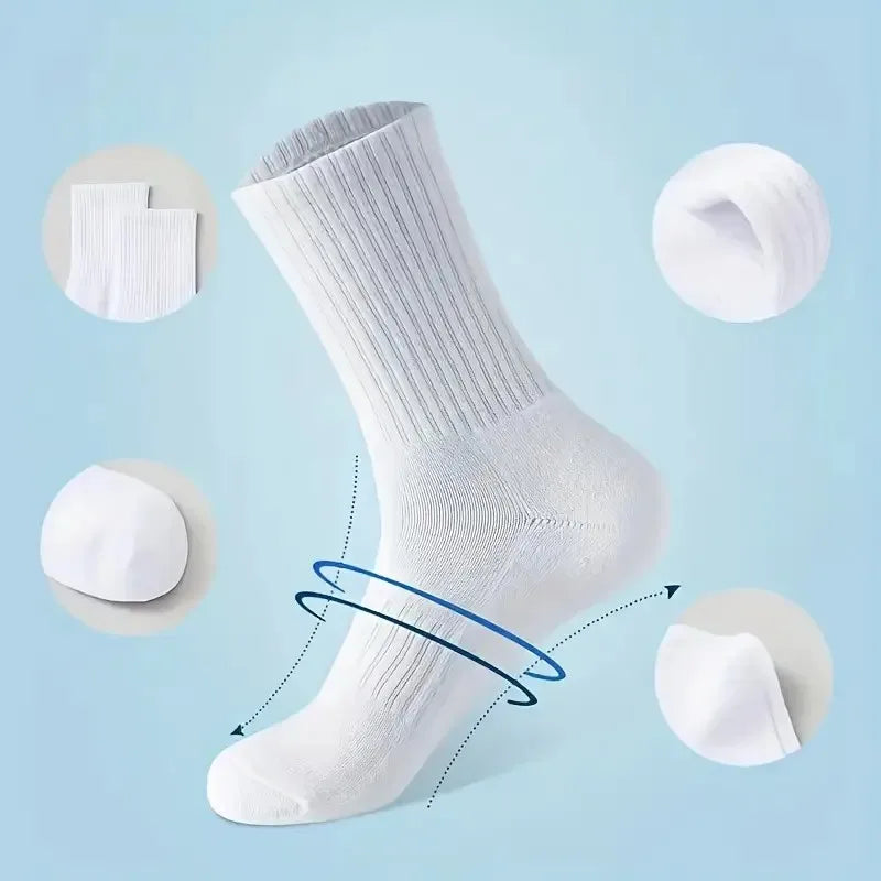 Men's Crew Socks Breathable Sports Socks 5-Pair