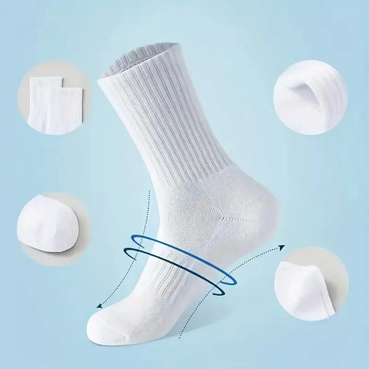 Men's Crew Socks Breathable Sports Socks 5-Pair