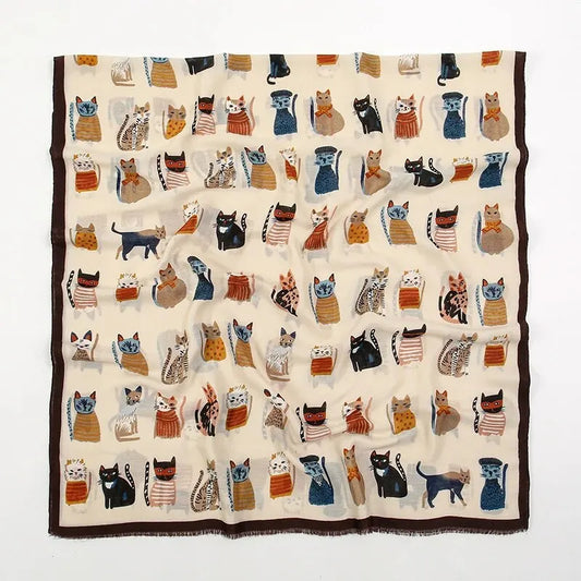Women's Printed Scarf – Long Lightweight Shawl for Spring & Autumn
