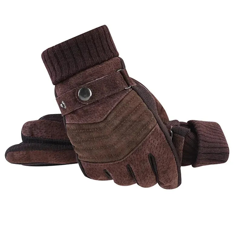 Men's Winter Motorcycle Gloves Warm Touchscreen Anti-Slip