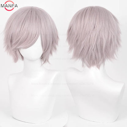 Short Cosplay Wig – 30cm Straight Heat Resistant Synthetic Hair