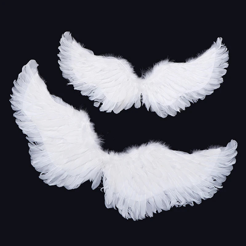 Angel Feather Wings with Elastic Straps for Cosplay & Weddings