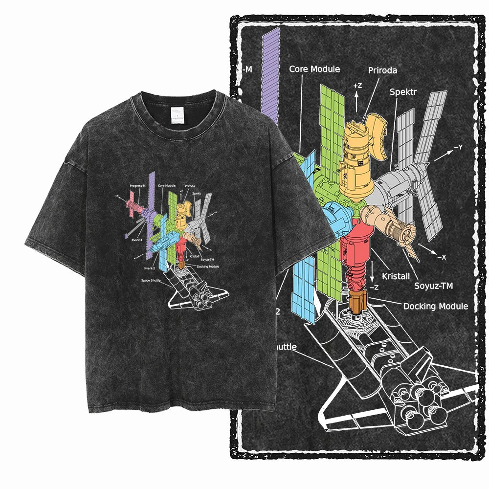 Space T Shirt for Men  Astronaut Graphic Cotton Tee