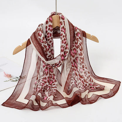 Chiffon Scarf for Women, 50×160cm Lightweight Summer Shawl
