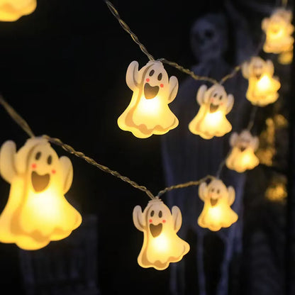 Halloween String Lights Pumpkin Ghost Spider Web Hanging Decor