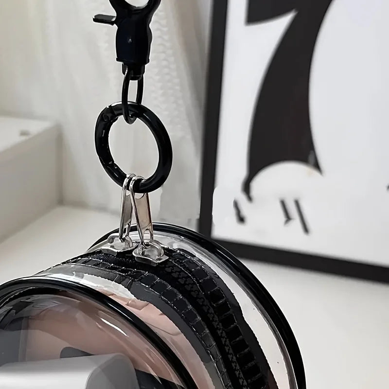 Mini Zipper Storage Bag – Clear Organizer for Earphones & Chargers