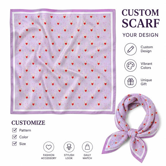 Personalized Women's Scarf – Custom Printed Fashion Accessory