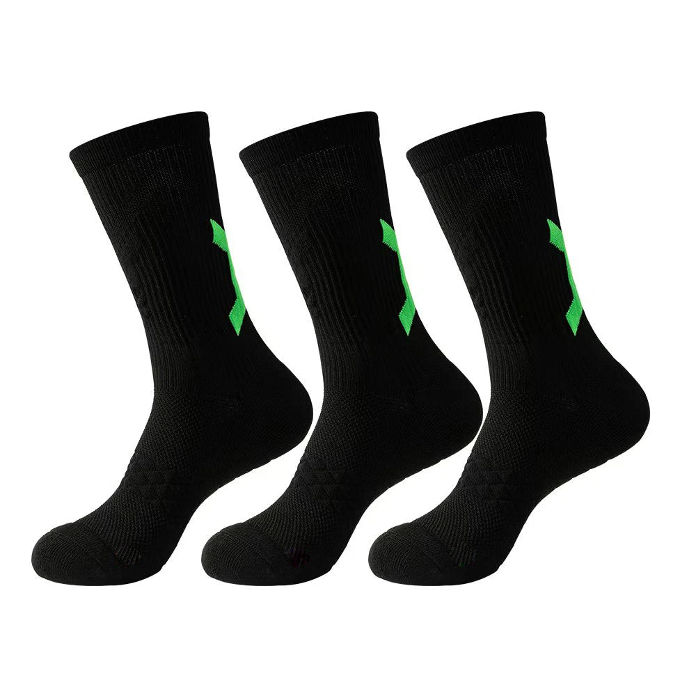 Men's Basketball Socks with Thick Bottom for Sports & Training