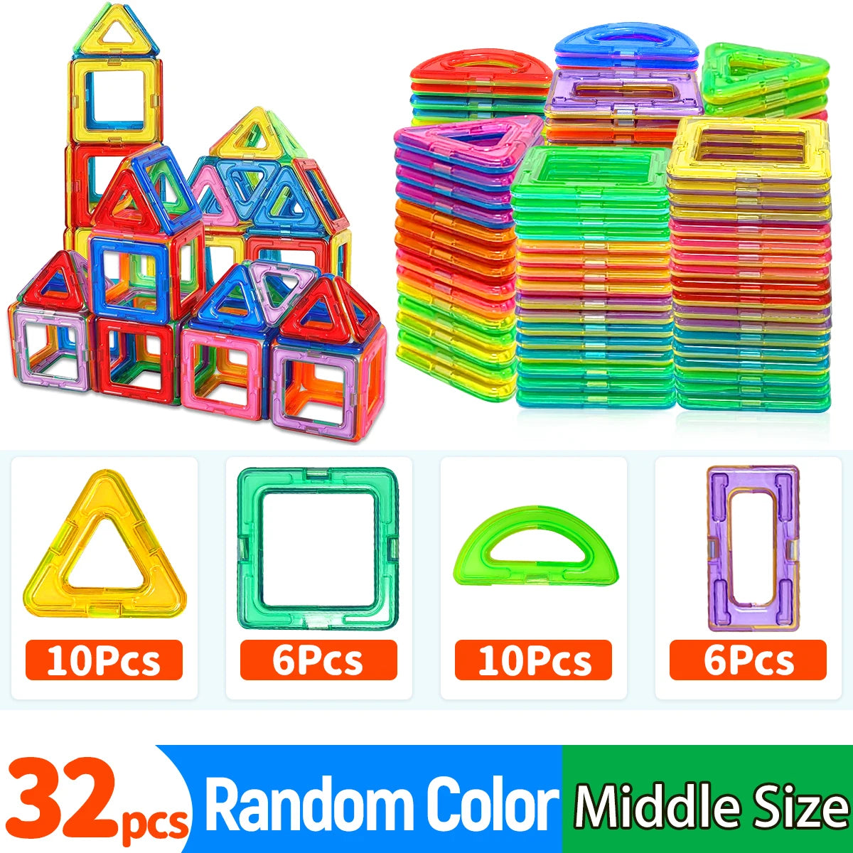 Magnetic Building Blocks STEM Construction Toys for Kids