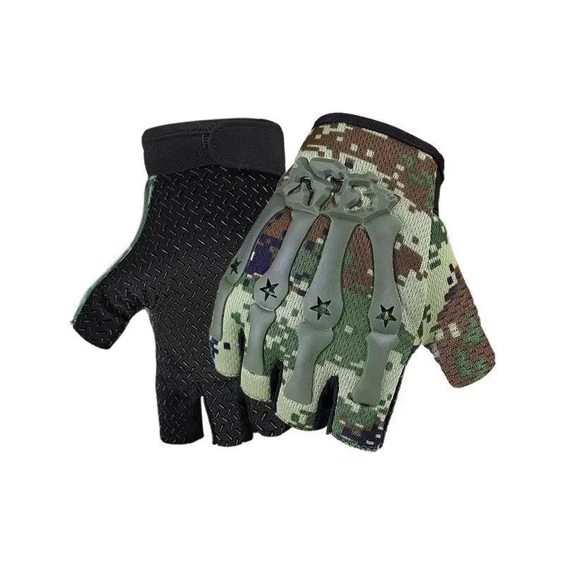 Fingerless Riding Gloves Non-Slip Motorcycle Cycling Gloves