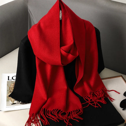 Women's Winter Scarf – Long Warm Solid Shawl Wrap