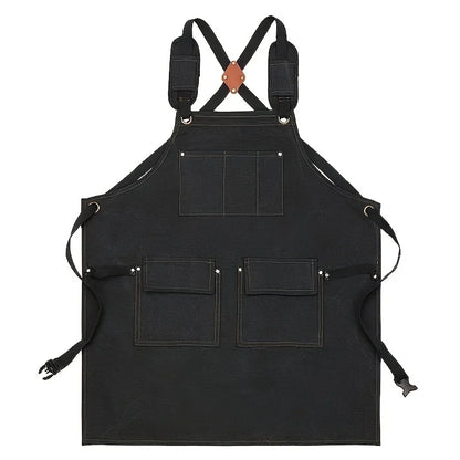 Waterproof Kitchen Apron Thick Cotton Canvas for Cooking & Gardening