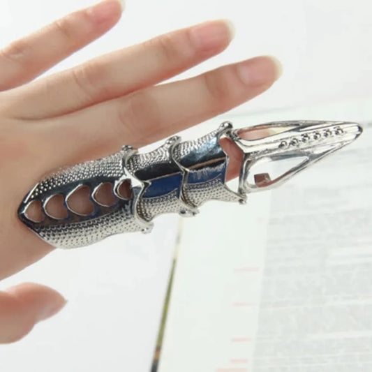Gothic Knuckle Ring, Punk Claw Full Finger Metal Jewelry