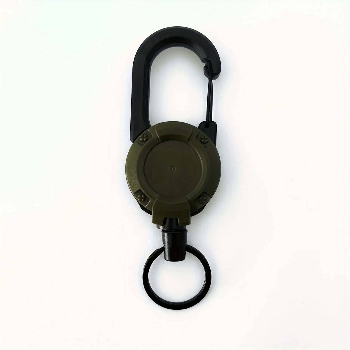 Retractable Keychain Holder with Carabiner Clip Heavy Duty Key Reel