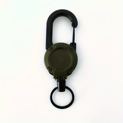 Retractable Keychain Holder with Carabiner Clip Heavy Duty Key Reel