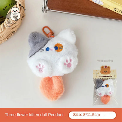 Plush Cat Keychain Cute Bag Pendant Decorative Gift