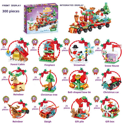 Christmas Building Blocks Set, Micro DIY Holiday Decoration Toy