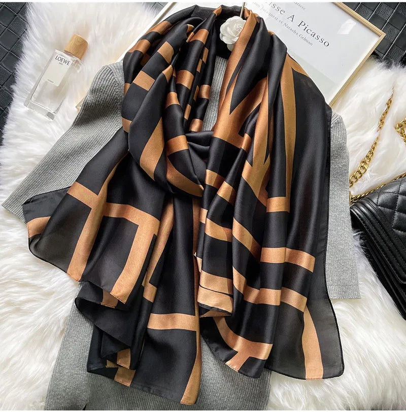 Women's Polyester Scarf, Soft Long Shawl for Beach & Everyday Wear