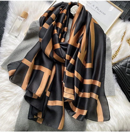 Women's Polyester Scarf, Soft Long Shawl for Beach & Everyday Wear