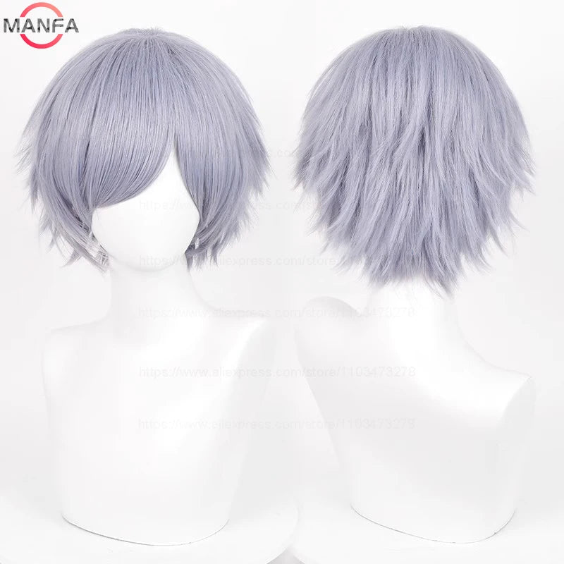 Short Cosplay Wig – 30cm Straight Heat Resistant Synthetic Hair