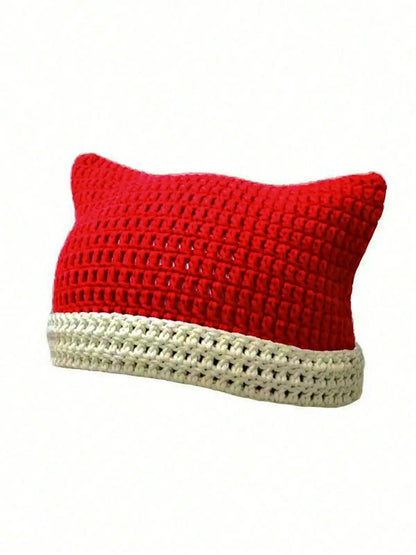 Women's Cat Ear Beanie Warm Knit Winter Hat 56-60cm