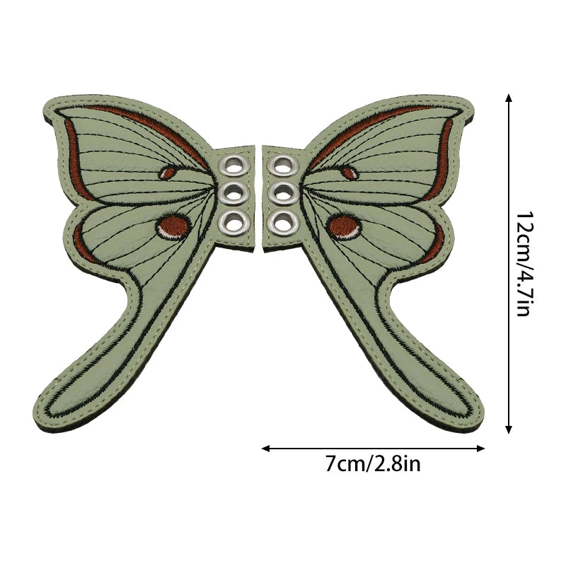 Bat Shoe Charms Embroidered Wings for Sneakers & Halloween