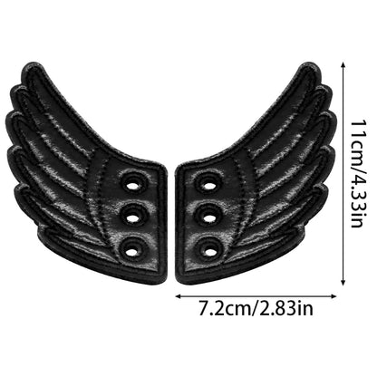 Bat Shoe Charms Embroidered Wings for Sneakers & Halloween