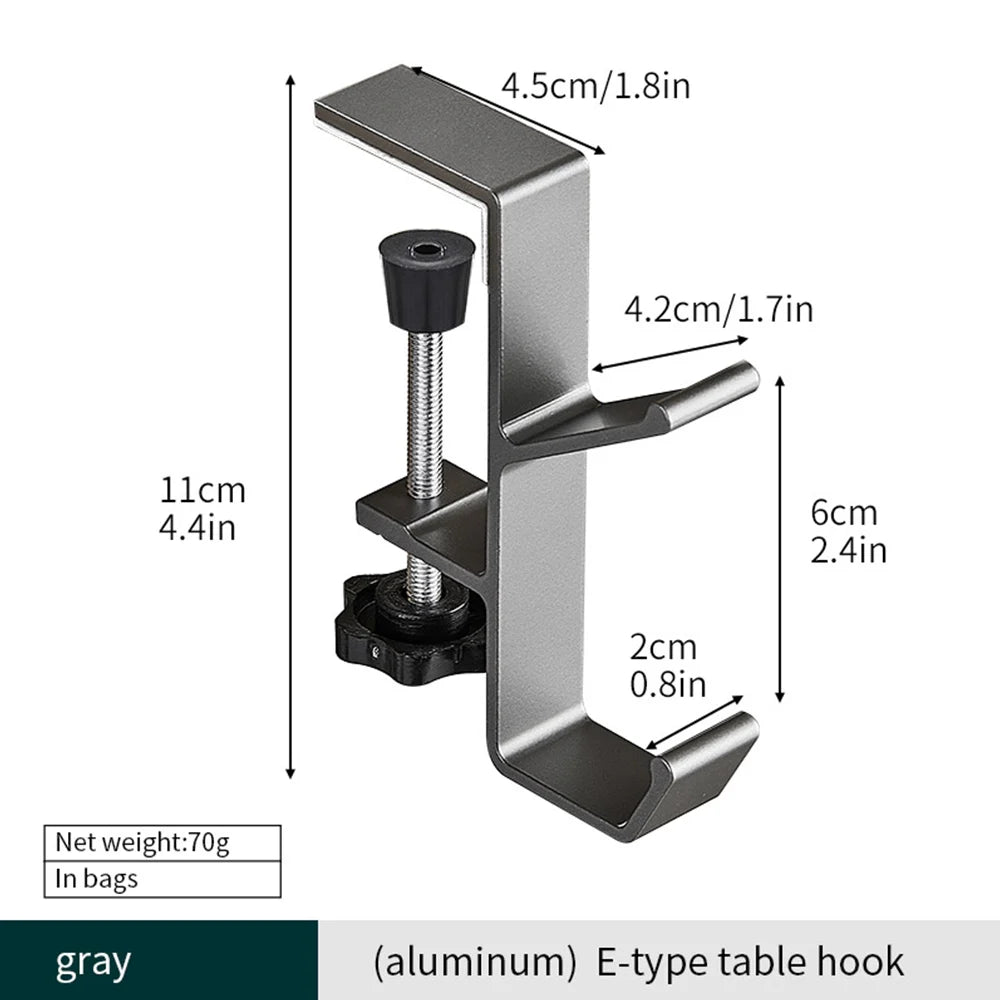 Desk Bag Hook – Punch-Free Hanging Holder for Bags & Accessories