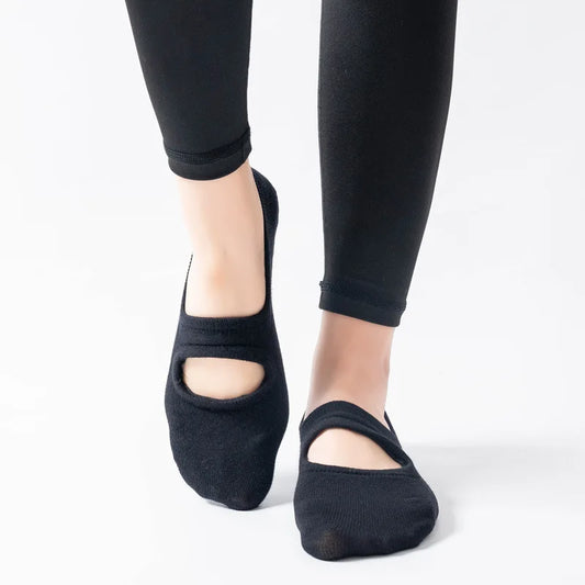 Women’s Pilates Grip Socks – Cotton Non-Slip Yoga & Dance Socks