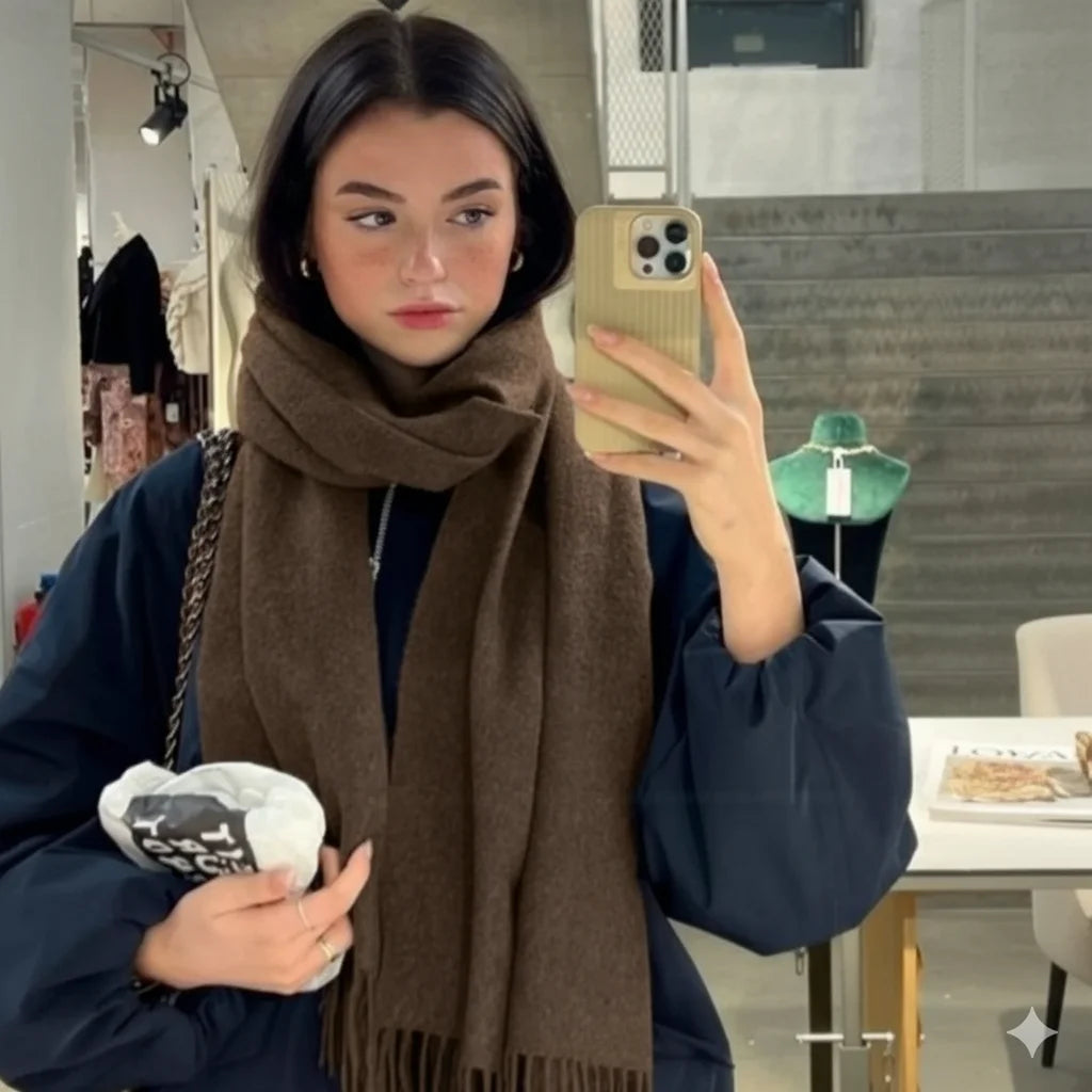 Women's Winter Scarf – Long Warm Solid Shawl Wrap