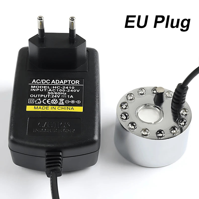 Mini Halloween Fog Machine with 12 LED Lights for Ponds