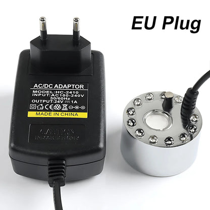 Mini Halloween Fog Machine with 12 LED Lights for Ponds