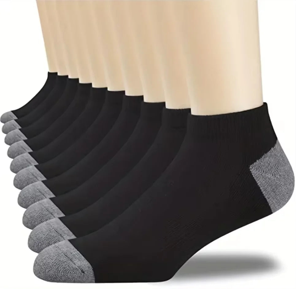 Men's Crew Socks Breathable Cotton Sports Socks 5/10 Pairs