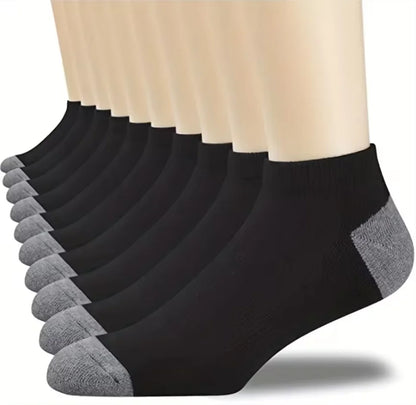 Men's Crew Socks Breathable Cotton Sports Socks 5/10 Pairs