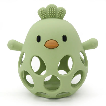 Baby Silicone Teether Chick Shape Chewing Toy for Infants