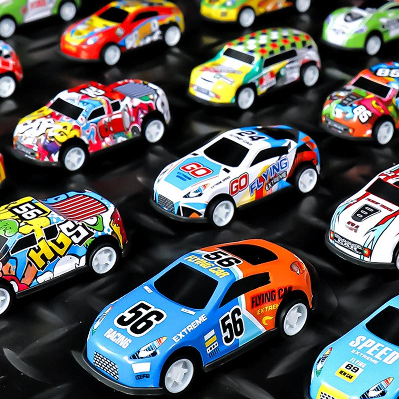 Mini Pull Back Cars – 10-48 Piece Set with Storage Container