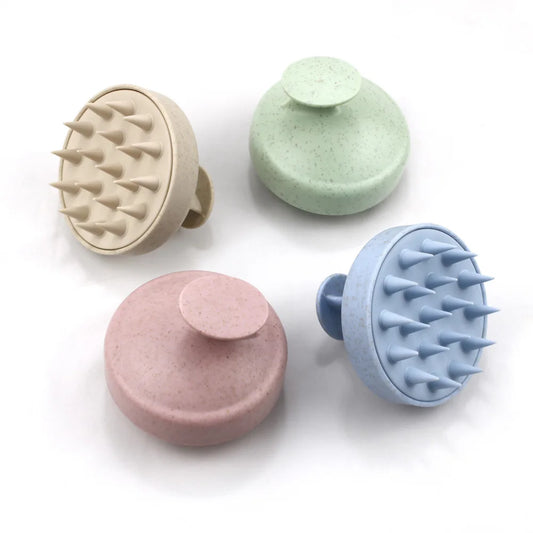 Silicone Shampoo Brush Scalp Massage Hair Washing Brush