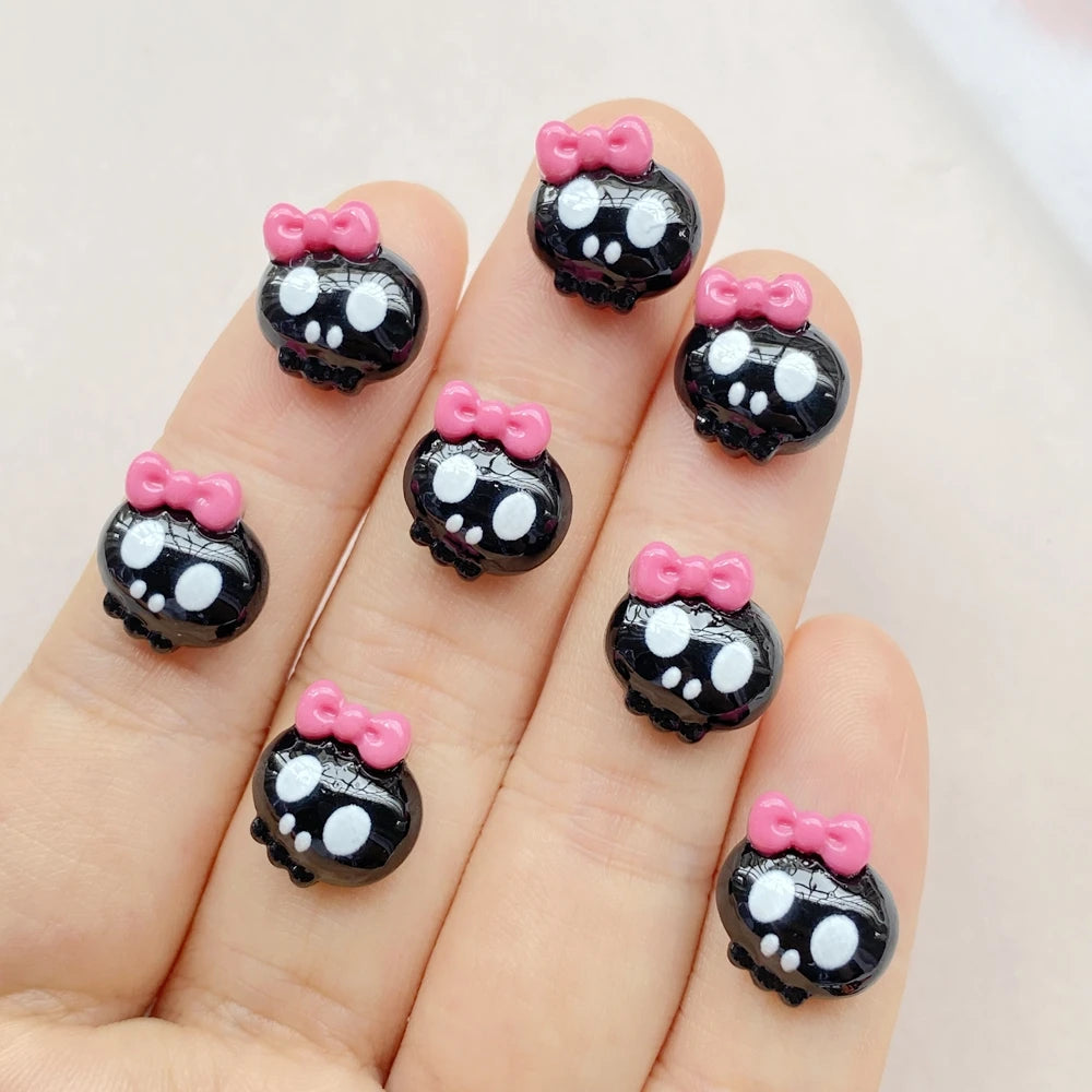 Halloween Nail Art Charms, 20Pcs 3D Resin Nail Decorations