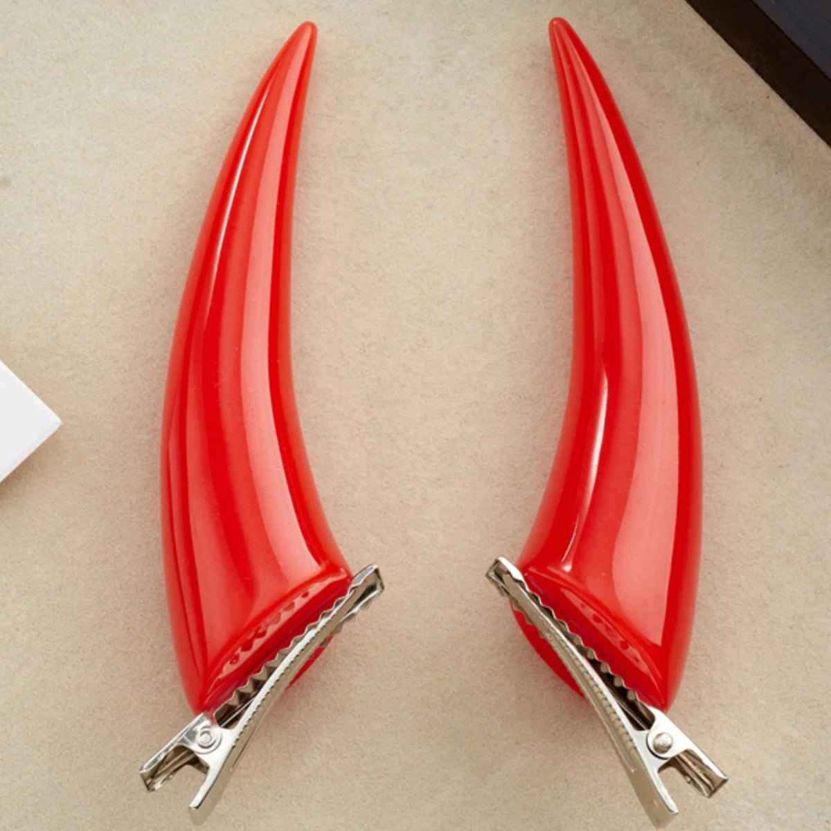 Devil Horn Hair Clips 2PCS Gothic Halloween Hair Accessories