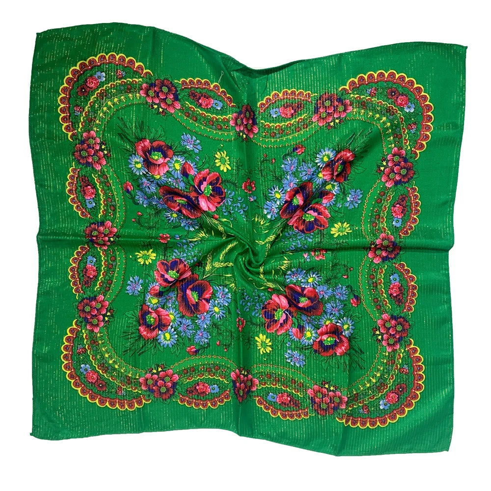 Women's Square Scarf, 70×70cm Printed Head Scarf and Bandana