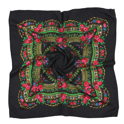 Women's Square Scarf, 70×70cm Printed Head Scarf and Bandana