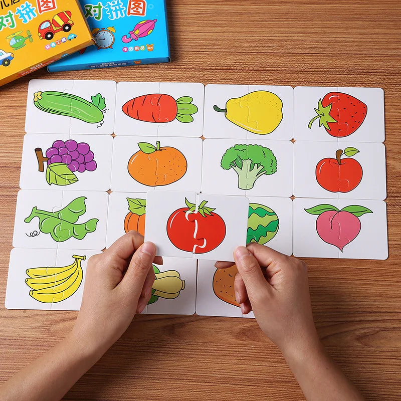 Montessori Matching Cards, Educational Puzzle Toy for Toddlers