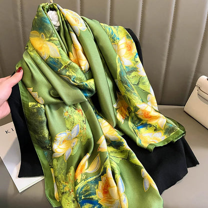 Women's Polyester Scarf, Soft Long Shawl for Beach & Everyday Wear