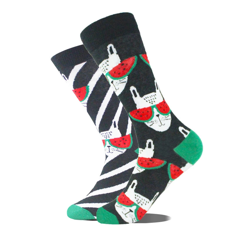 Funny Men's Socks Cotton Novelty Crew Socks Unisex