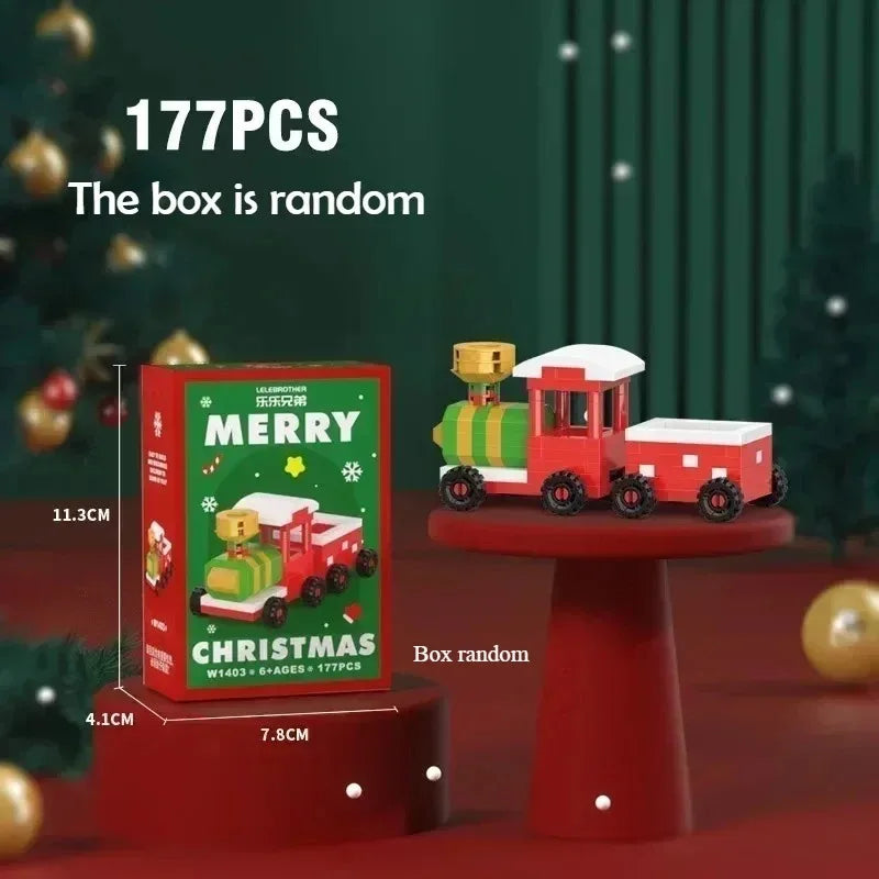 Christmas Building Blocks Set – Santa & Reindeer Micro Bricks