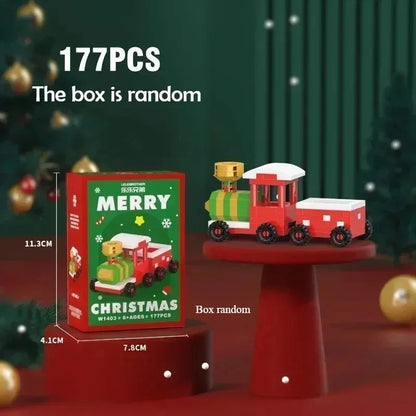 Christmas Building Blocks Set – Santa & Reindeer Micro Bricks