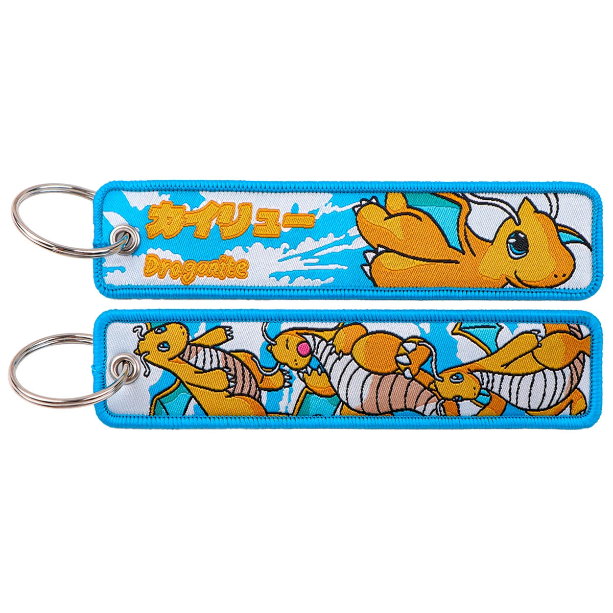 Embroidered Keychain Double-Sided Key Fob for Car & Motorcycle